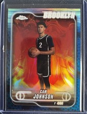 CAM JOHNSON #159 BLUE BASKETBALL REFRACTOR 2024-25 Topps Chrome MINT OR BETTER