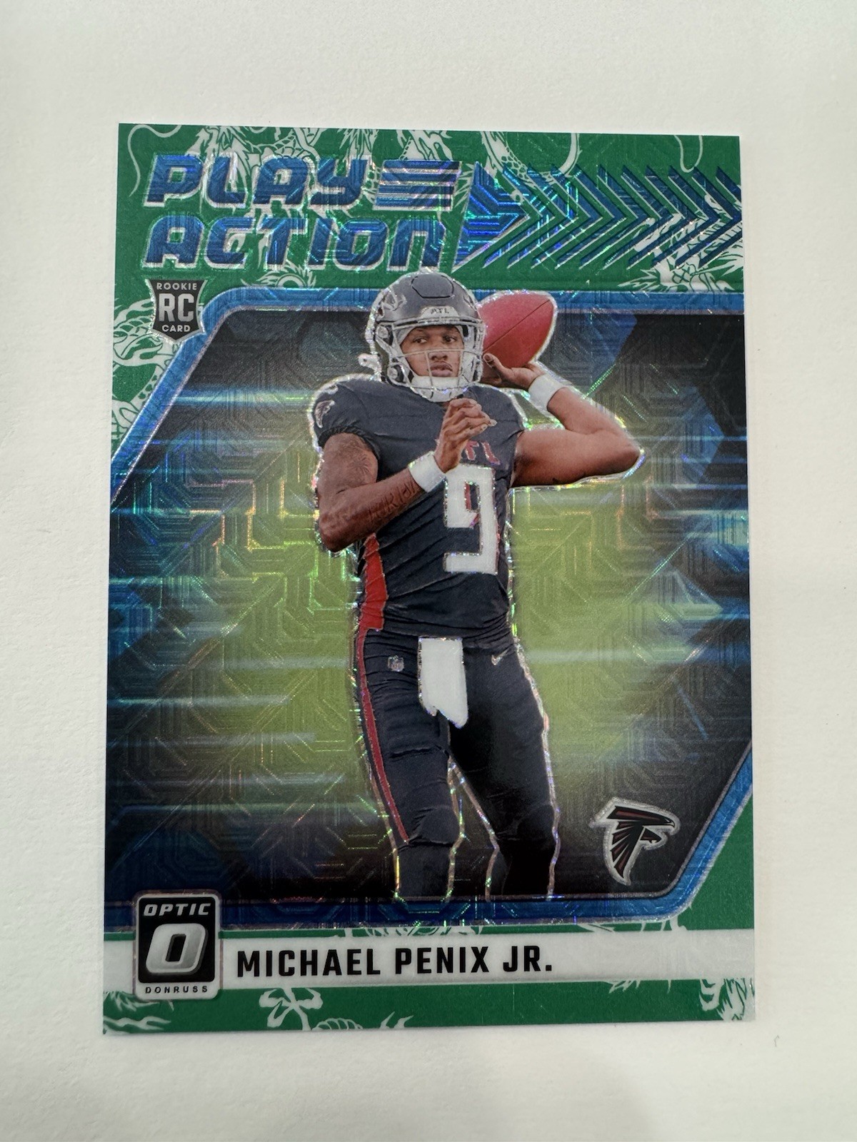 2024 Donruss Optic Choice Michael Penix Jr Play Action Dragon /24 Rookie #4