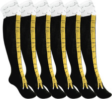 Nackiy Crazy Funny Chicken Feet Socks for Women Men, 3D Novelty Gag Gift Stockin