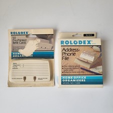 Vintage Rolodex Refill Cards & Address Phone File Lot Home Office Organizers NOS