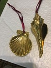 2 Real Conch Shell Ornament Covered In 18kt Gold  Handcrafted In USA — photo 3