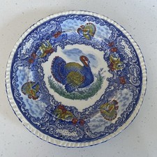 Rowland and Marsellus  Antique Hand detailed  Turkey Plate Staffordshire, 10.5"
