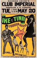 1969 Ike Tina Turner Revue Concert Poster Club Imperial St Louis Mo - 11x17 1969 Ike Tina Turner Revue Concert Poster Club Imperial St Louis Mo - 11x17