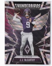 2025 Panini Phoenix J.J. McCarthy #33 Thunderbirds Wave Prizm #/299 Vikings