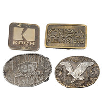 Vintage Belt Buckle Lot of 4 All with issues/problems see photos