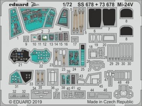 Eduard Accessories SS678 - 1:72 Mi-24V For Zvezda - New