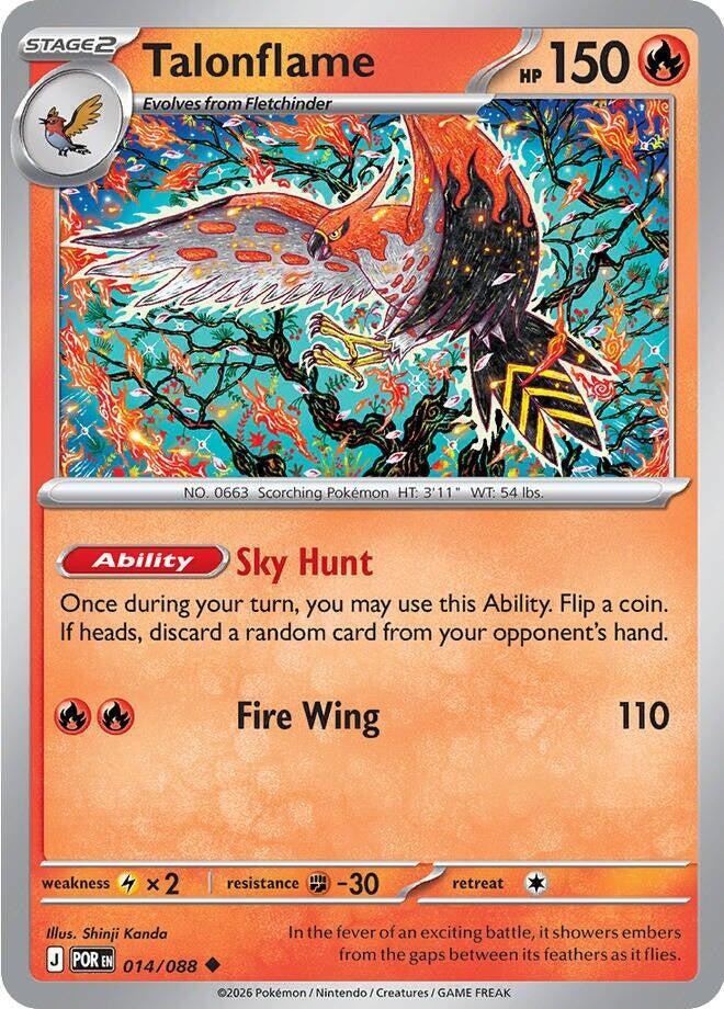 Talonflame 014/088 Uncommon Reverse Holo NM/M Perfect Order Pokemon TCG