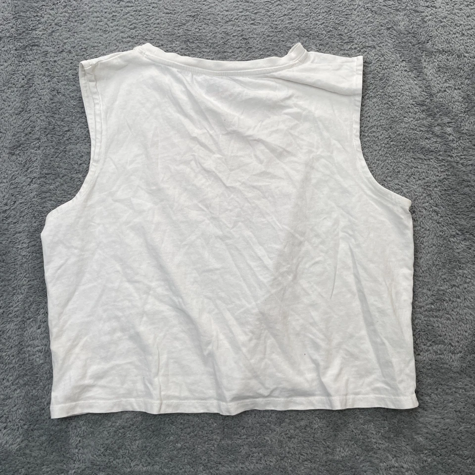 Camiseta sin mangas Wrangler Fender para mujer mediana blanca recortada en gira Nashville gráfico Foto 2 de 4