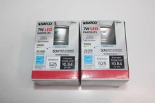 (2) SATCO 7w Led PAR 20/FL Medium Base ( For Wet Locations ) Light Bulb S9409