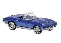 Brekina 18028 Chevrolet Corvette C2 Cabrio, Blau, Bj.1962, 1:87 Neu Modell
