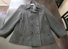 Vtg Womens L.L Bean Wool Jacket Pea Coat USA Made Sz 6