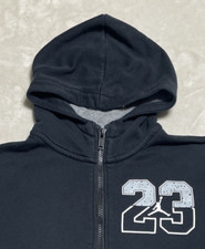 Air Jordan Sweatshirt Hoodie Boys Small Black Jumpman Logo Full Zip Nike