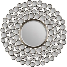 Renwil MT849 Andromeda 42 X 42 inch Satin Nickel Wall Mirror