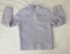 Vineyard Vines Fleece Quarter Zip Pullover Jacket Lavender Kids Size Med 10/12