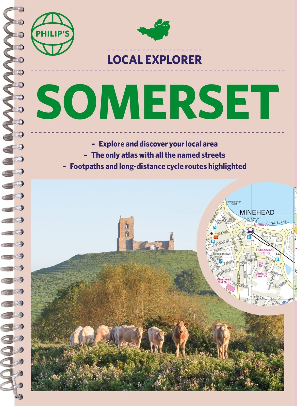 Philip's Local Explorer Street Atlas Somerset by Philip's Maps (Spiral 2022) - Image 3
