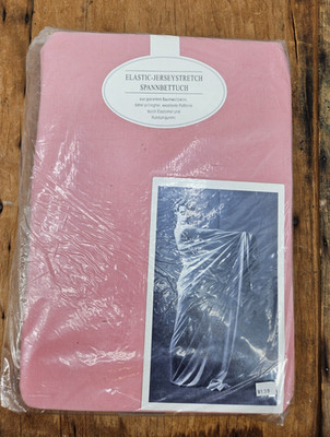 VTG New Bella Donna Elastic Jersey Stretch Fitted Sheet Dark Rose Twin XL