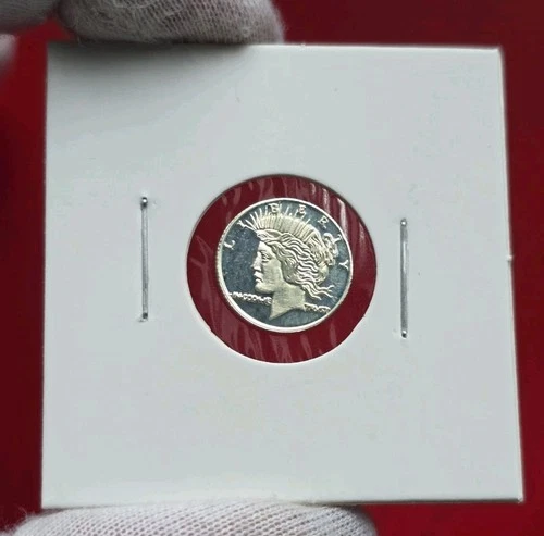 Peace Dollar Eagle - 1 Gram .999 Fine Pure Silver Bullion Proof Round Coin Bar