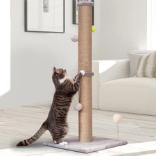 Tall Cat Scratching Post 36 in Large Cat Scratch Post for Indoor Cats with