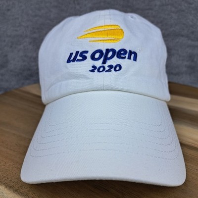 US Open Hat Cap Strap Back White Yellow Logo 2020 Tennis
