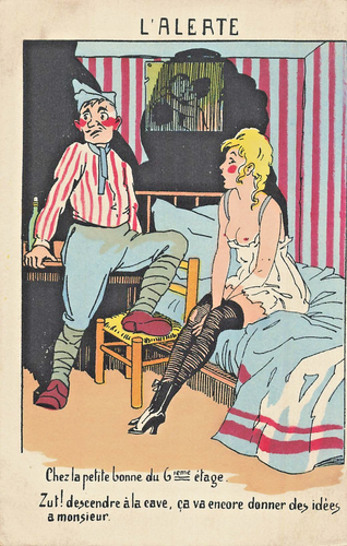 L'ALTERTE-Chez la petite bonne du 6'me étage ~ W Tipp Französisch Sexy Comic Postkarte