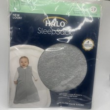 NEW Halo Sleep Sack Swaddle Baby Wrap Newborn 0-3 Months cotton Heather Gray