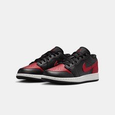 UK 6 EUR 40 - Nike Air Jordan 1 Low (GS) Black Red White 553560-067
