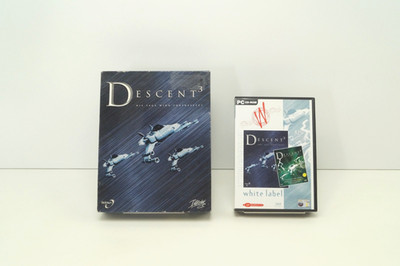 Descent 3 PC CD-ROM Big Box + White Label Die Saga wird fortgesetzt Konvolut