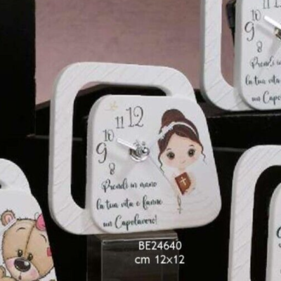 BOMBONIERA COMUNIONE OROLOGIO BIMBA 12 X 12 CM DOLCICOSE