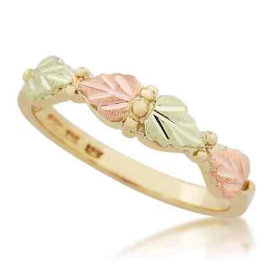 Four Leaves - Black Hills Gold Damen Ring / Custom Made in USA Geschenkbox