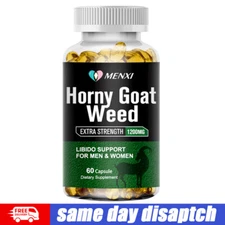 Horny Goat Weed Extract 1200mg Maca, Saw Palmetto Ginseng, Arginine USA