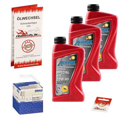 Yamaha YZF 600 R Thunder Cat 96-02 4TV 4WD ALPINE 10w40 Öl Mahle Ölfilter Set
