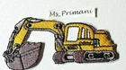 EXCAVATOR MACHINE  Digger-Iron-On-Patch-Kids-Builder-Vehicle-Embroidered Badge