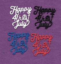 HAPPY 4TH OF JULY  2 die cuts scrapbook cards