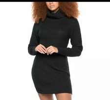 SMALL Black Tape Raglan-Sleeved Turtleneck Sweater Dress $89 BNWTS