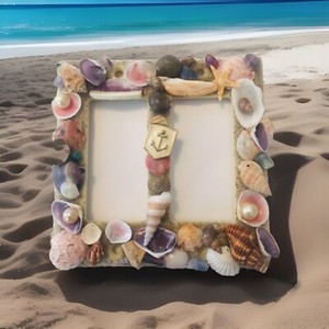 OOAK Real Seashell / Beach Light Switch Plate Cover Double GFI Handmade
