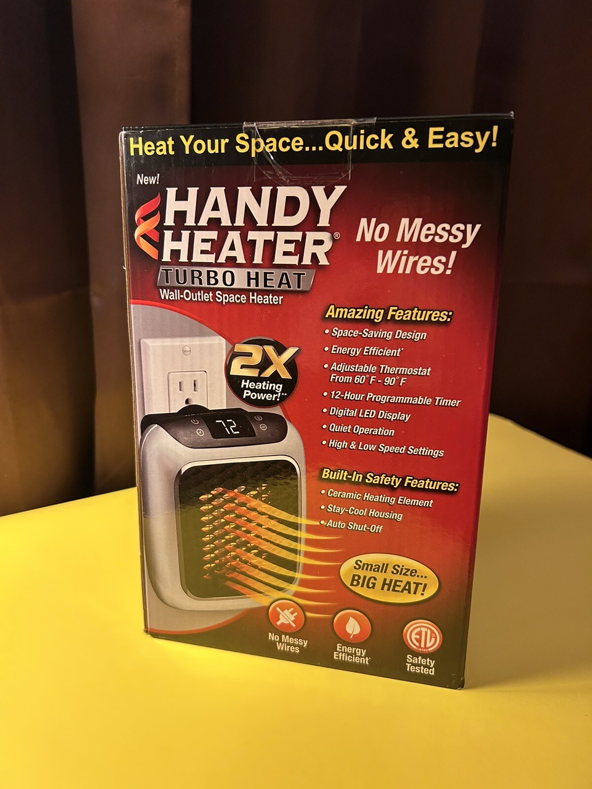 Handy Heater Turbo 800 Wall-Outlet Space Heater - 800W for sale online |  eBay