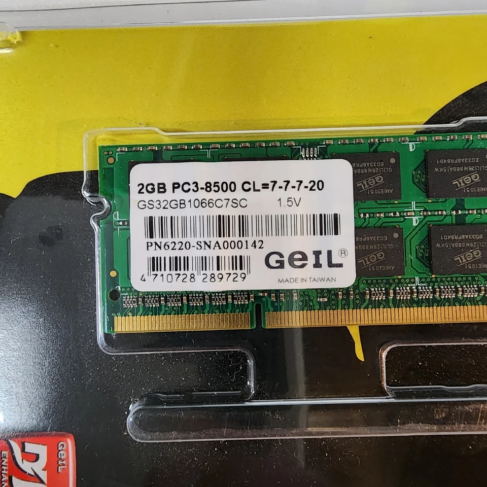 2GB GeIL DDR3 PC3-8500 GS32GB1066C7SC 1.5 V - Image 3 of 3