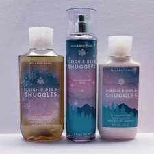 Bath & Body Works SLEIGH RIDES & SNUGGLES Body Lotion, Shower gel,Fragrance Mist