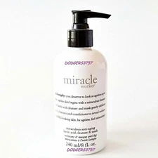 PHILOSOPHY MIRACLE WORKER LACTIC ACID FACIAL CLEANSER CLEANER 8 OZ AMAZING!