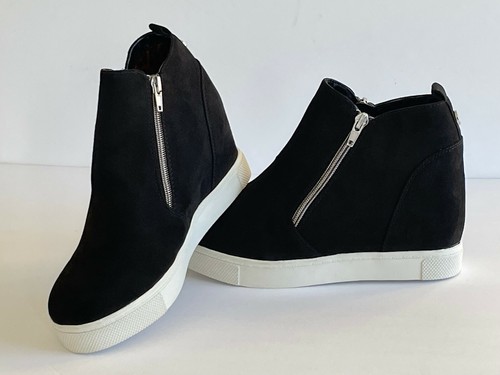 steve madden black wedgie