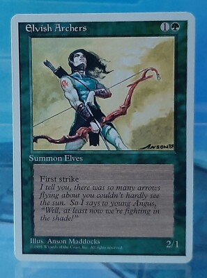 Magic Vintage - Elvish Archers/Bogenschützen der Elfen - Rare - 4. Edition - EN