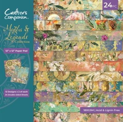 CRAFTER'S COMPANION Myths & Legends Collection – 12” x 12” Card Pack by Crafter’s Companion