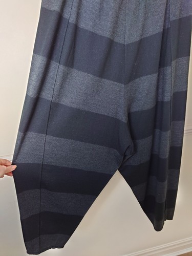 OSKA Trousers 100% Virgin Wool drop crotch harem Size 2 UK 12 Striped Soft Comfy - Picture 13 of 16
