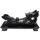 MAYMII Resin Black Dragon Samurai Sword Katana Wakizashi Tanto Holder Stand D...