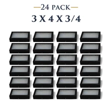 24 Pack of 3 x 4 x 3/4 Riker Display Cases Boxes for Collectibles, Arrowheads