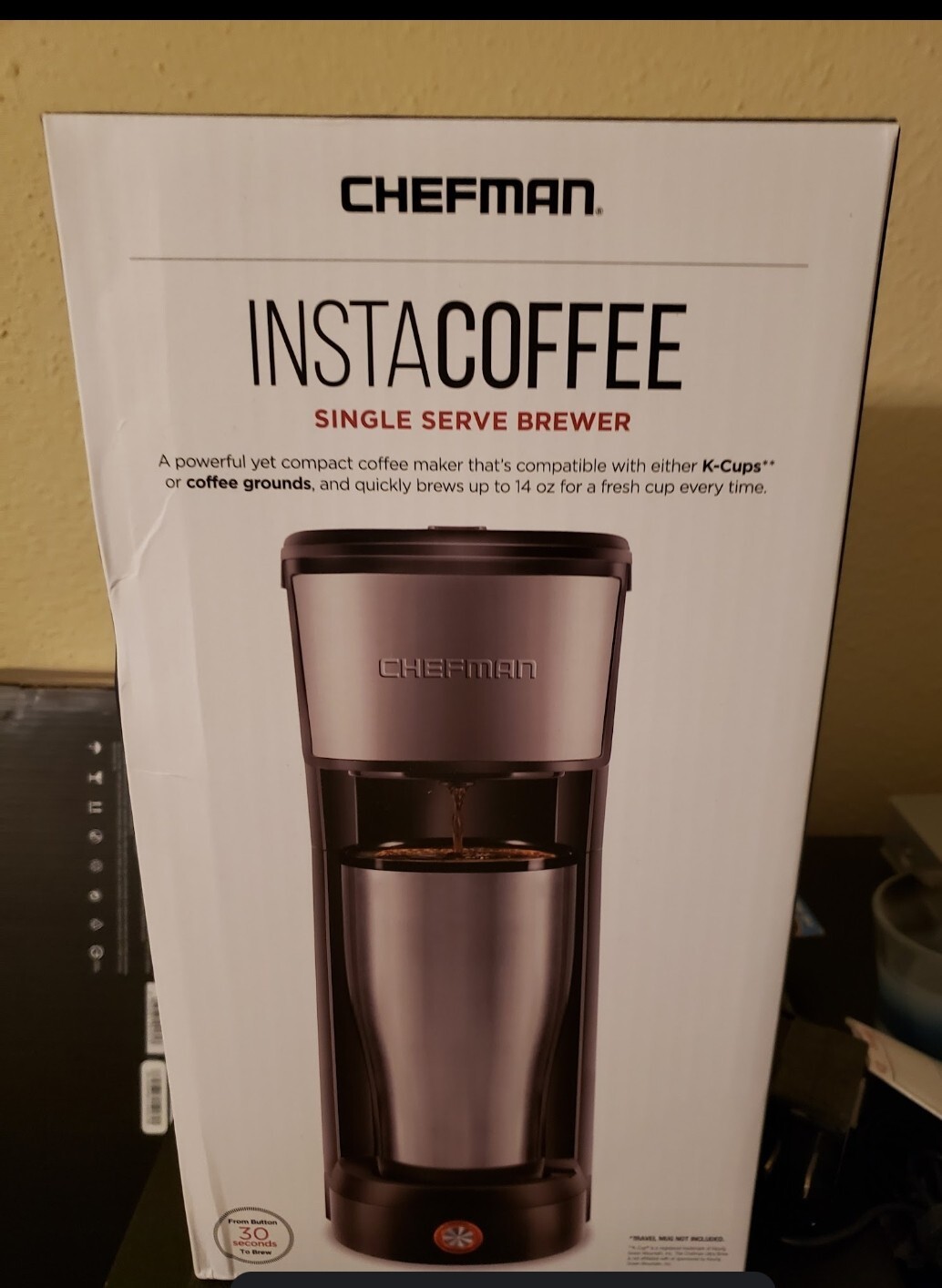 Instacoffee Single Serve  Black Travel On The Go Portable