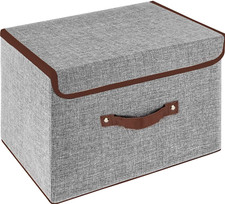 Owill Foldable Storage Boxes with Lids, Fabric Storage Cubes with Handles, for X
