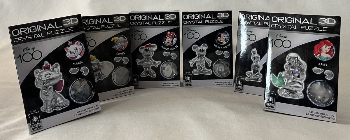 Set of 6 Disney 100 ORIGINAL 3D Crystal Puzzles | eBay