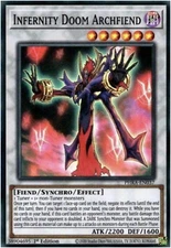 Yu-Gi-Oh- Infernity Doom Archfiend - PHRA-EN037 - Super Rare - 1st Ed - NEW