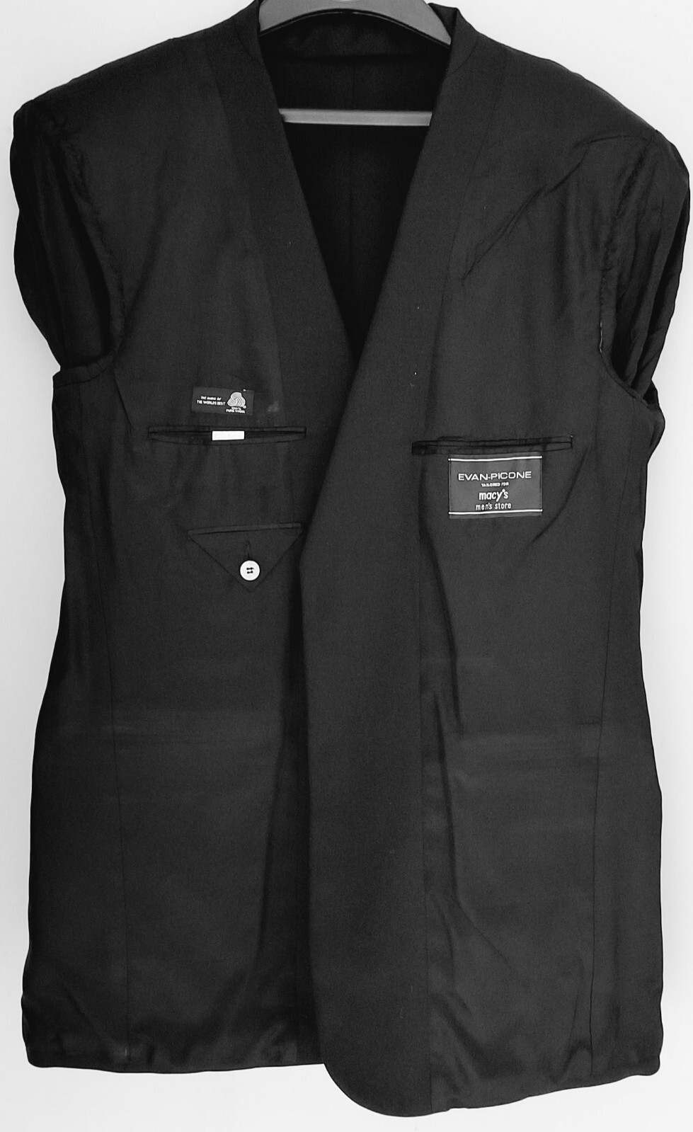 EVAN-PICONE Solid BLACK Lined 2-Button Single Ven… - image 3